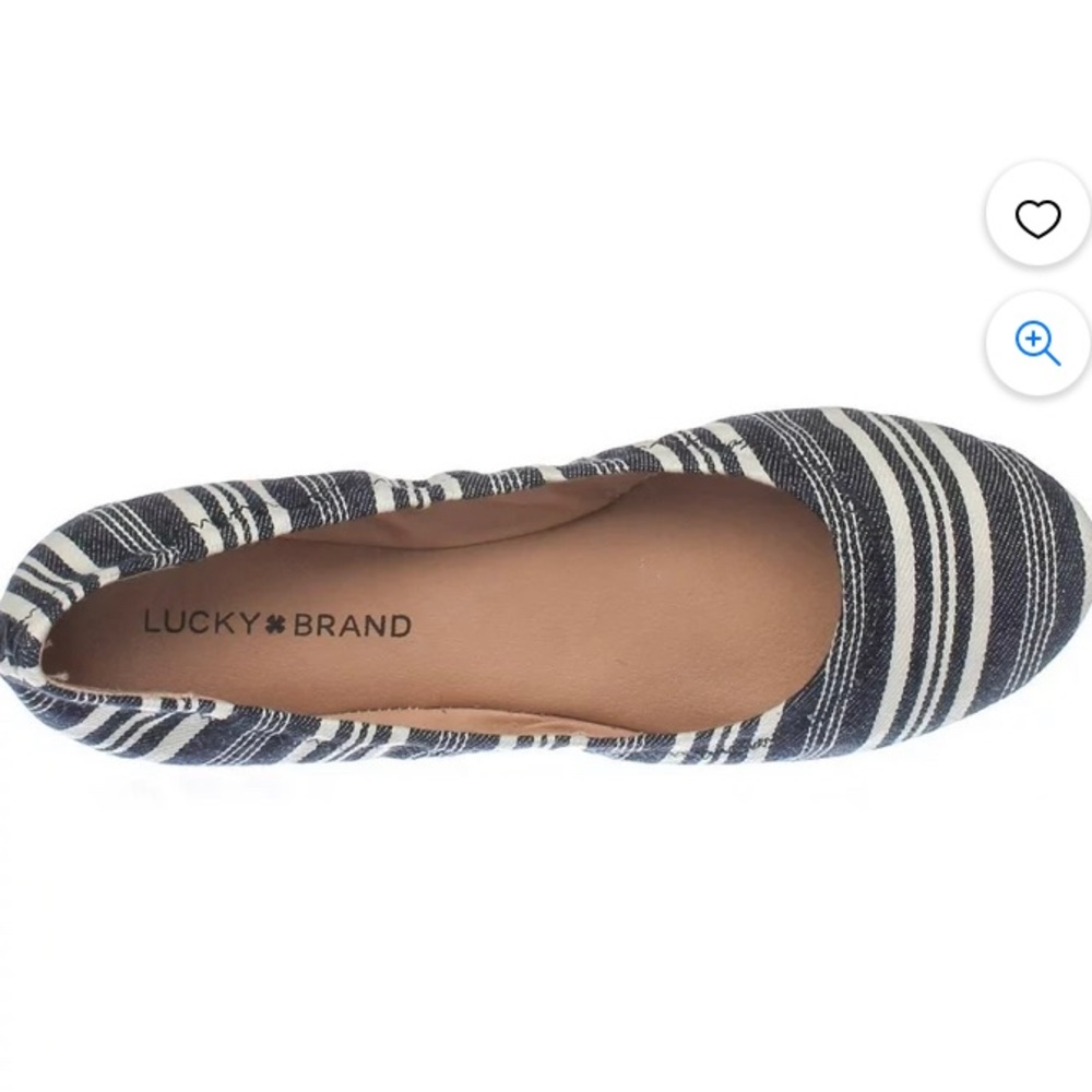⭐️New-in-Box! Lucky Brand Emmie Ballet Flat in Indigo Stripe, Sz 9.5